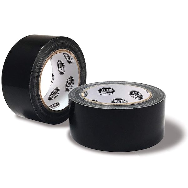 Better Office Products Duct Tape, Heavy Duty, 7.3mil, 1.88 Inch x 30 Yards Per Roll, Easy Tear, Black, 2PK 40201 - main